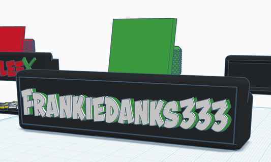Custom Card Stand for frankiedanks333 - 3D Printed